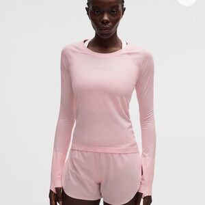 lululemon athletica Pale Pink Long Sleeve Swiftly Size 6